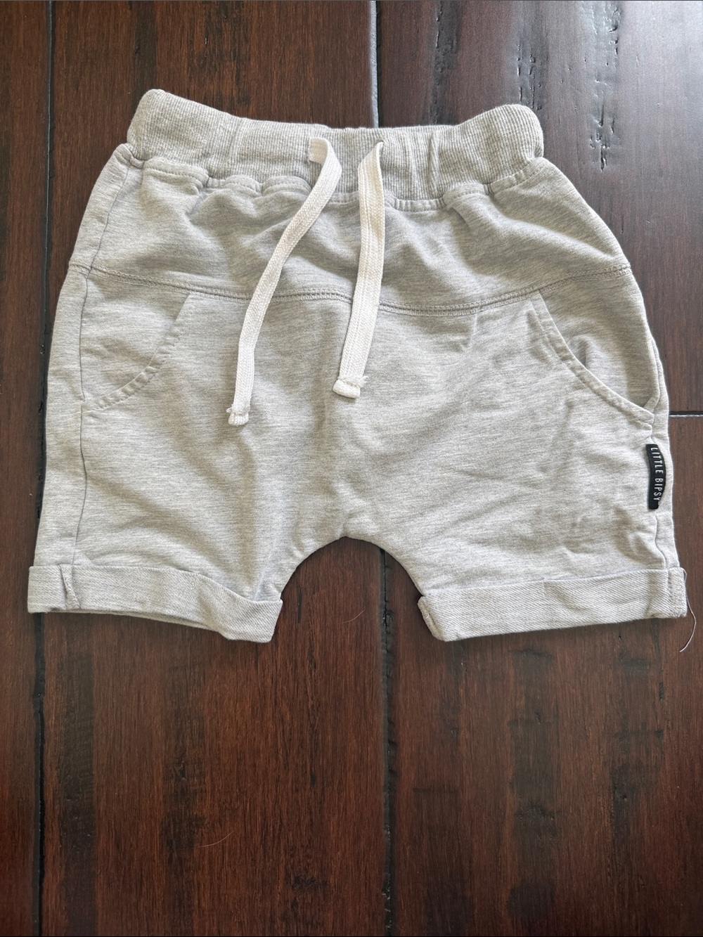 Little Bipsy Light Gray Drawstring Shorts